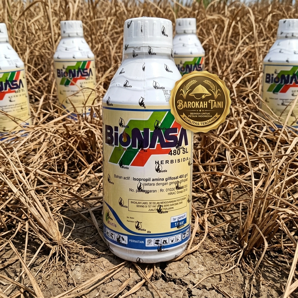 Herbisida BIONASA 480 SL 1 Liter Obat Pembasmi Rumput Liar dan Alang Alang Sampai Akar, Bionasa 480 