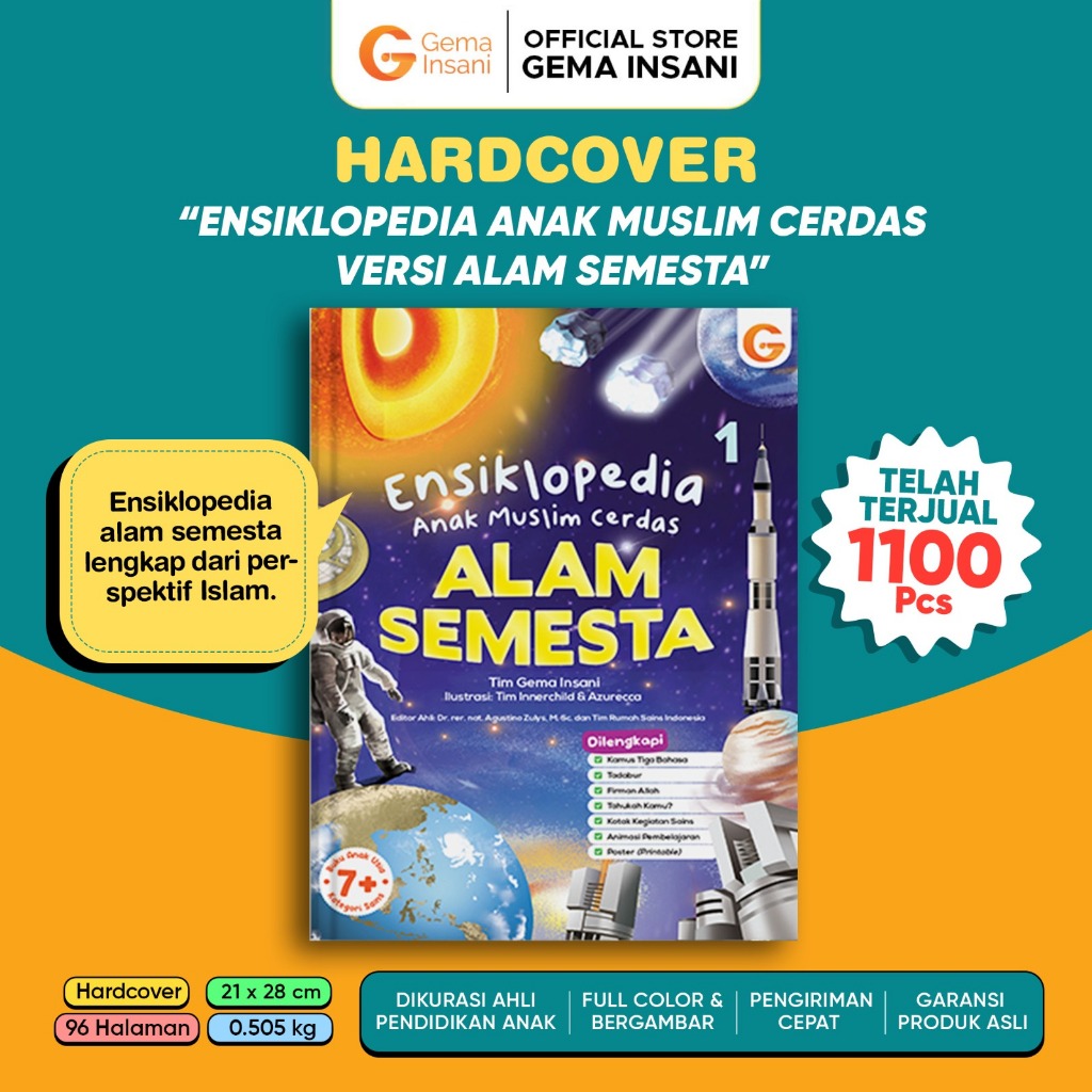 Buku Cerita Sains Astronomi Planet Ensiklopedia Anak Muslim Cerdas 1.alam Semesta Gema Insani