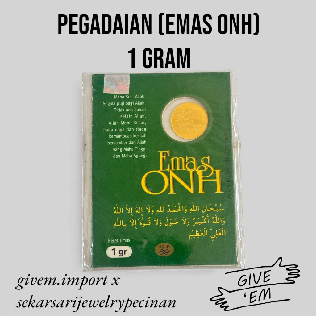 LM Pegadaian 1 Gram Emas Onh Batangan