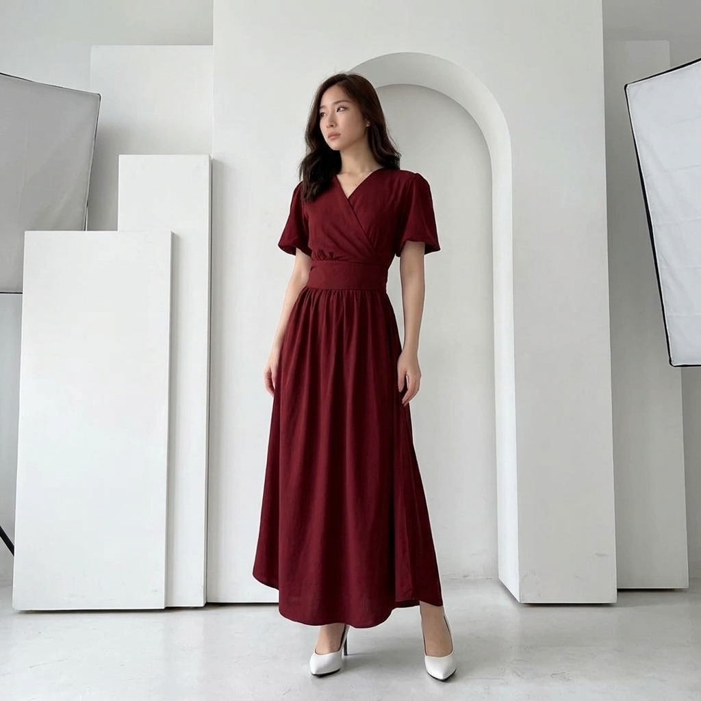 Axel Dress Natal Multiway Dress Satin DRS E016 By Diamore Grosir