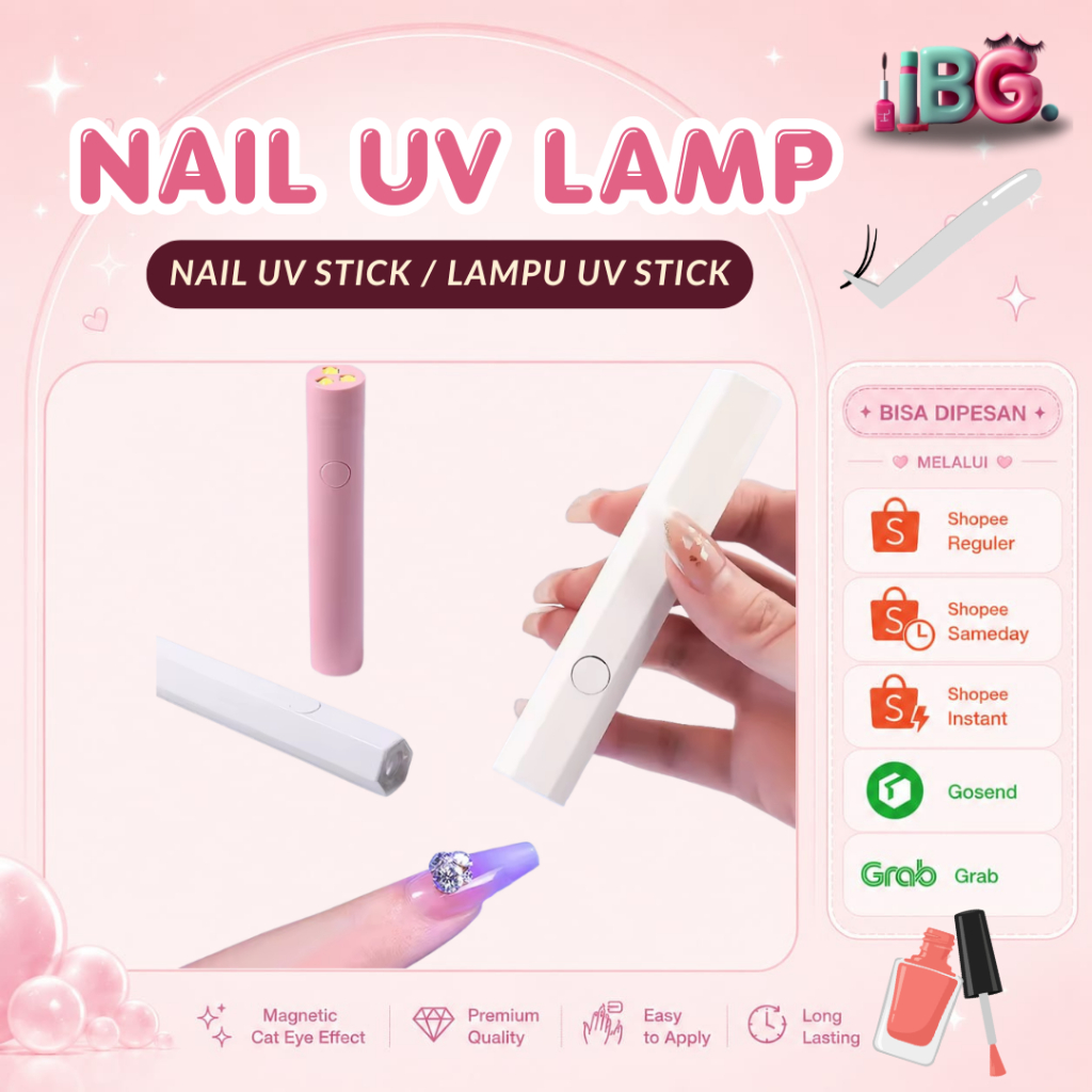 Lampu UV Stick Mini / Mini Portable UV Led Nail Lamp / Nail UV Mini Portable / Pengering Kutek Gel /