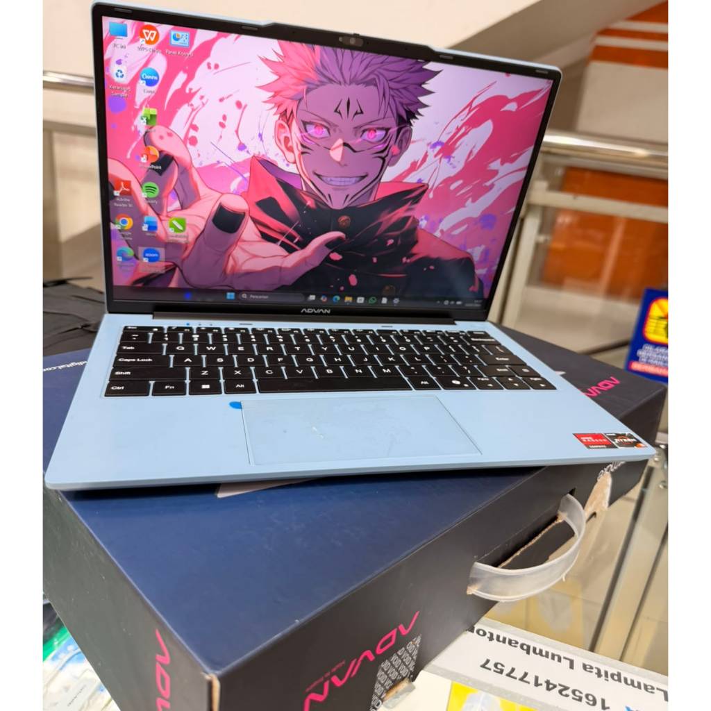 LAPTOP, LEPTOP, SECOND, SEKON, BEKAS ADVAN RYZEN 5 3500 VGA RADEON 8/256 GB