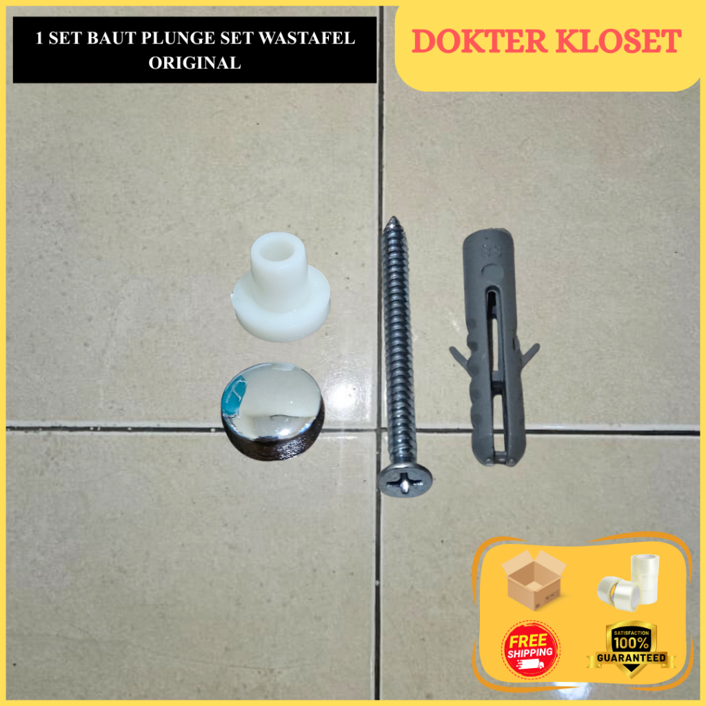 (1 pcs) Baut Plunge Set ORIGINAL Kamar Mandi TA2SV2 Universal – Baut Pengikat Pembuangan Air Aman da