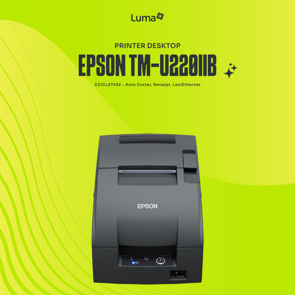 Printer Kasir POS Epson TM-U220IIB 432 - Auto Cutter, Receipt, LAN/Ethernet