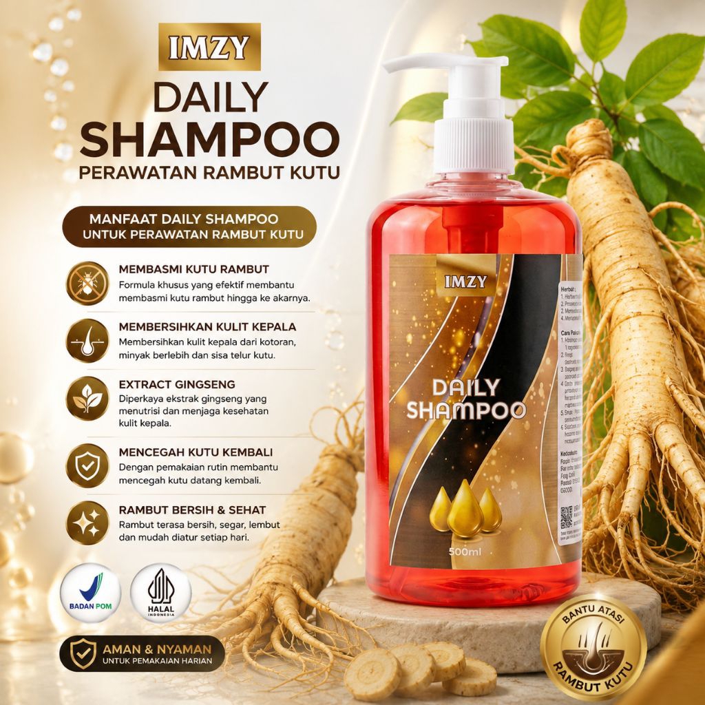 Shampo Daily  anak anak dan dewasa kemasan baru 250ml Perawatan Rambut gatal rambut ketombe rambut r