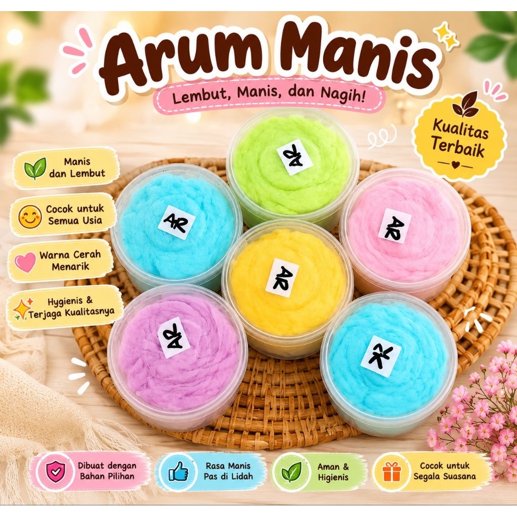 arummanis cup -harum manis gula manis warna warni