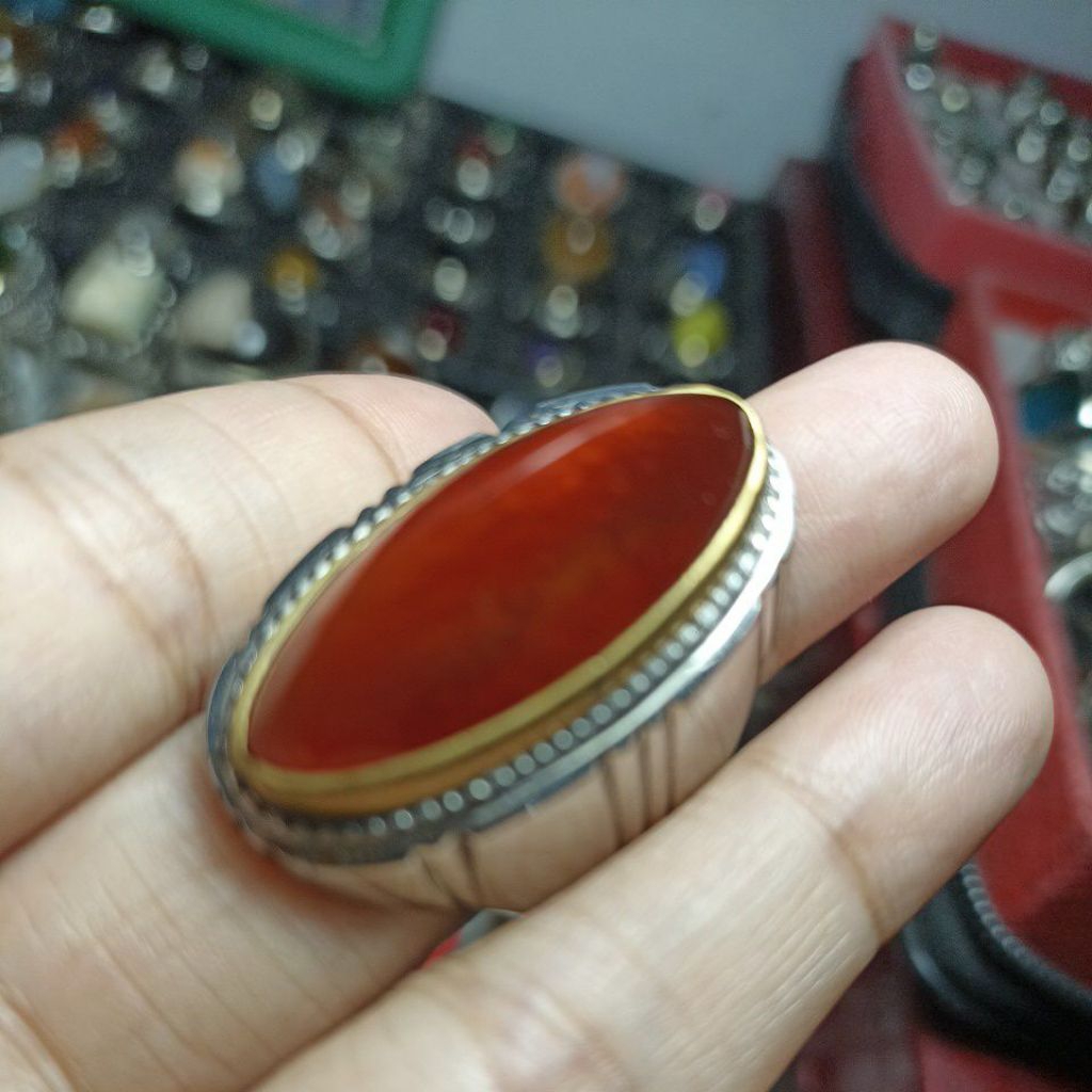 batu pandan merah ring monel