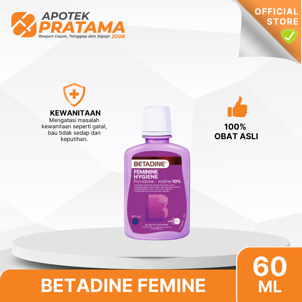 BETADINE FEMININE HYGIENE 60 ML / BETADINE FEMININE PEMBERSIH KEWANITAAN