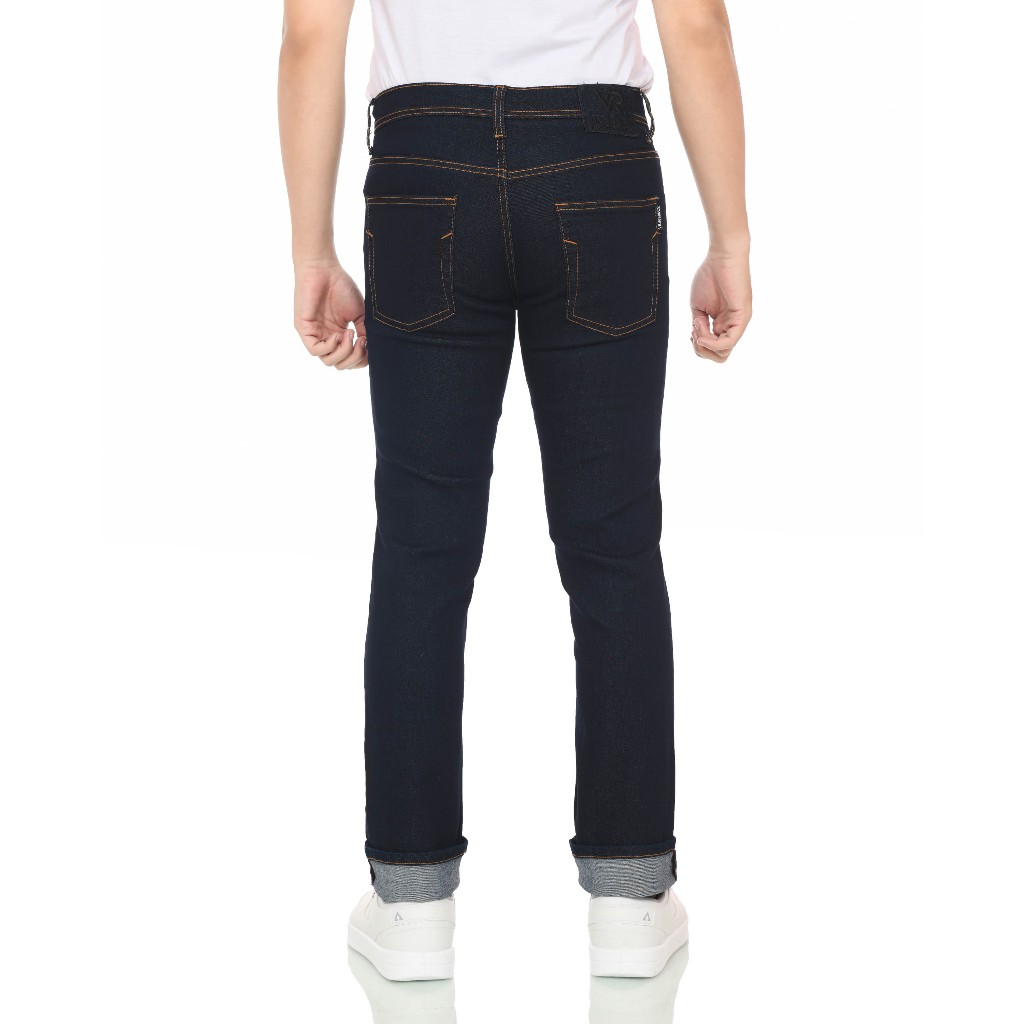 VR JEANS CO - Celana Jeans Pria Panjang Slim Fit Denim Navy Garment