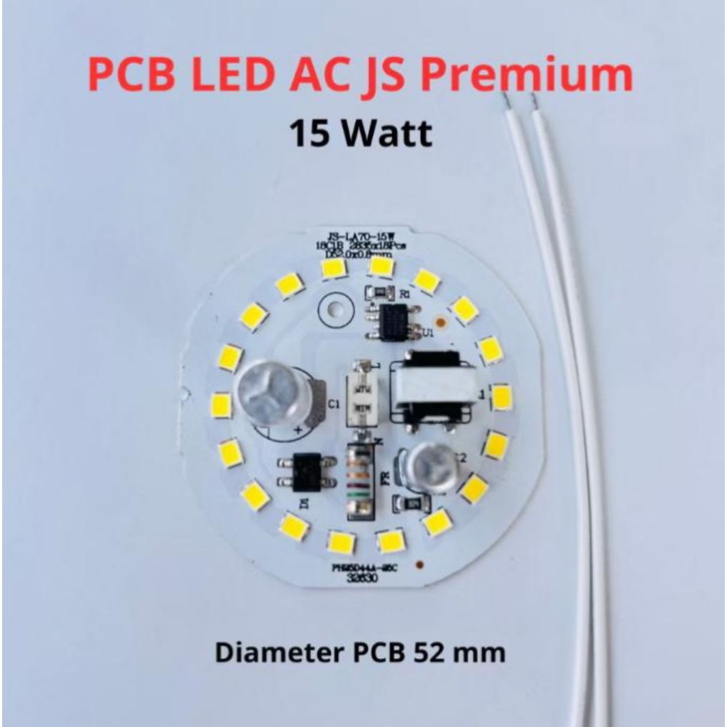 pcb lampu led 15w JS cahaya putih diameter 52mm