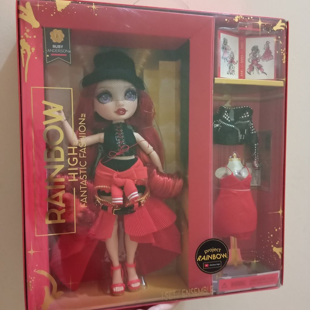 Rainbow High Ruby Anderson Fantastic Fashion Doll Boneka Original