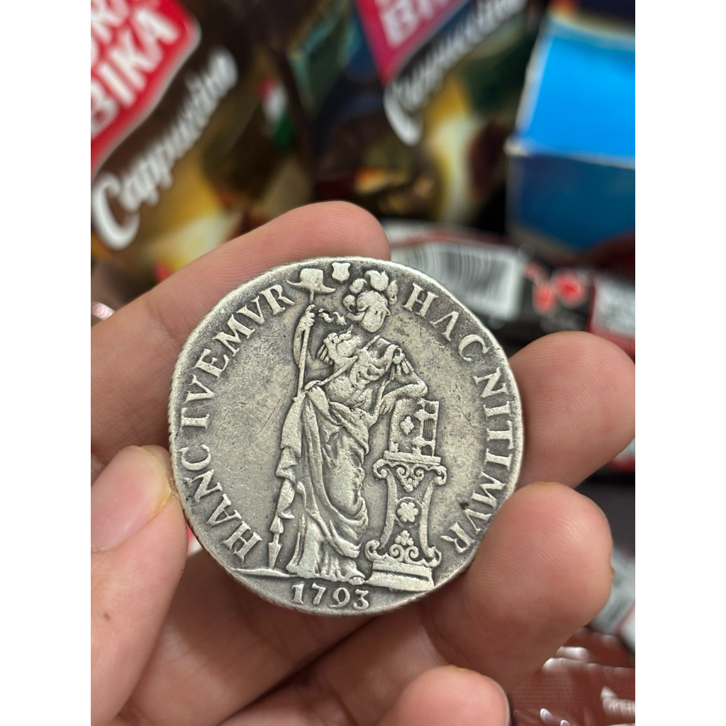 koin perak 3 gulden dewi pallas 1793