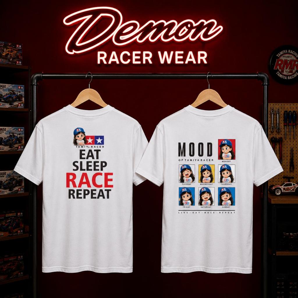 Kaos Tamiya RACER MOOD - Katun Premium Grade Original Size S-XXL Cowok Cewek