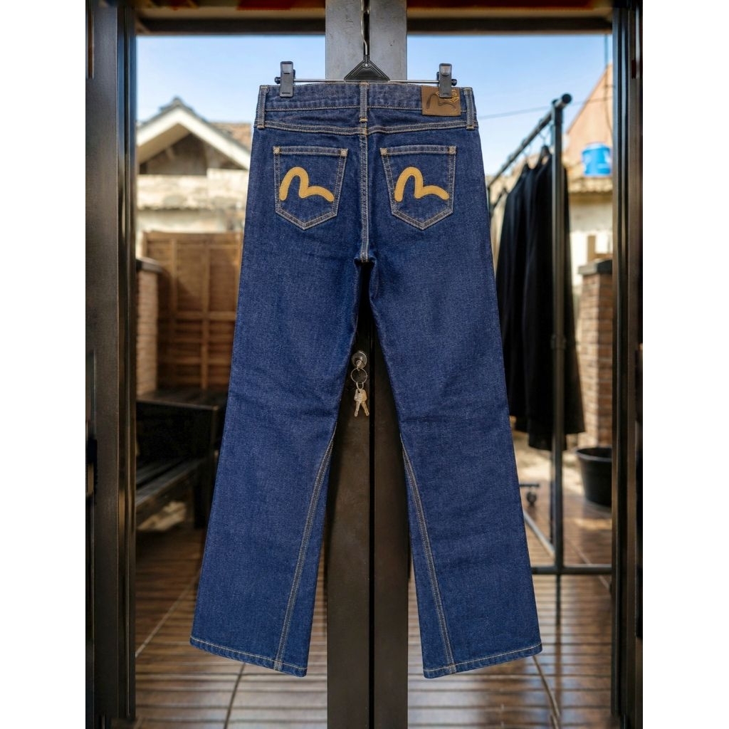 Evisu Jeans Bootcut women celana cutbray wanita big logo denim