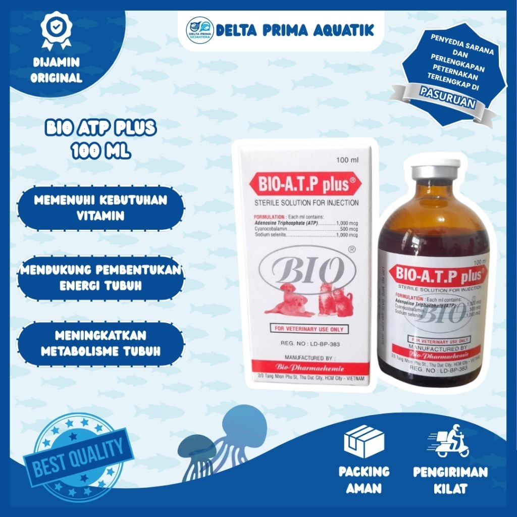 BIO ATP PLUS 100 ML - Vitamin Lengkap Plus ATP Untuk Energi Ternak.