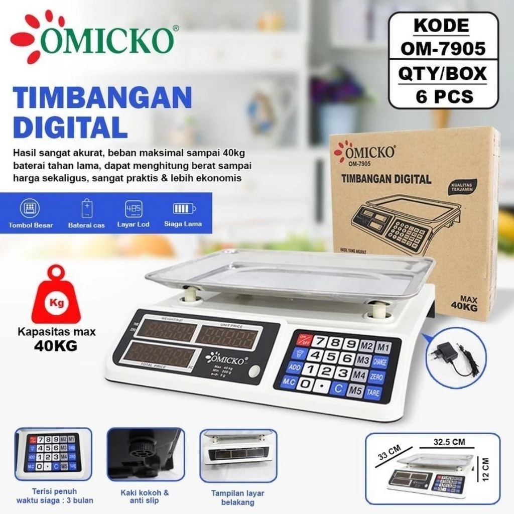 TIMBANGAN DIGITAL GSF 40KG OMICKO