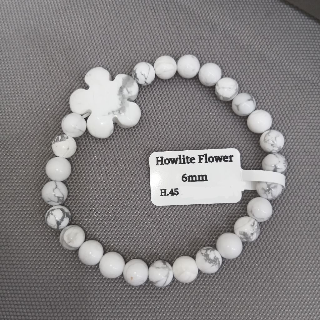 Howlite Flower 6mm