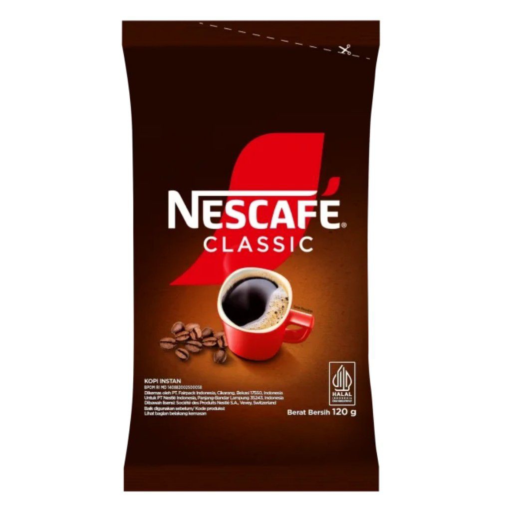 Nescafe Classic Kopi Instan 120g Refill Pack Halal BPOM