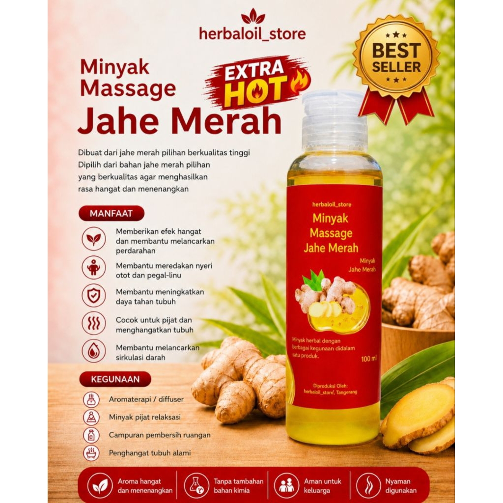 Minyak massage jahe merah