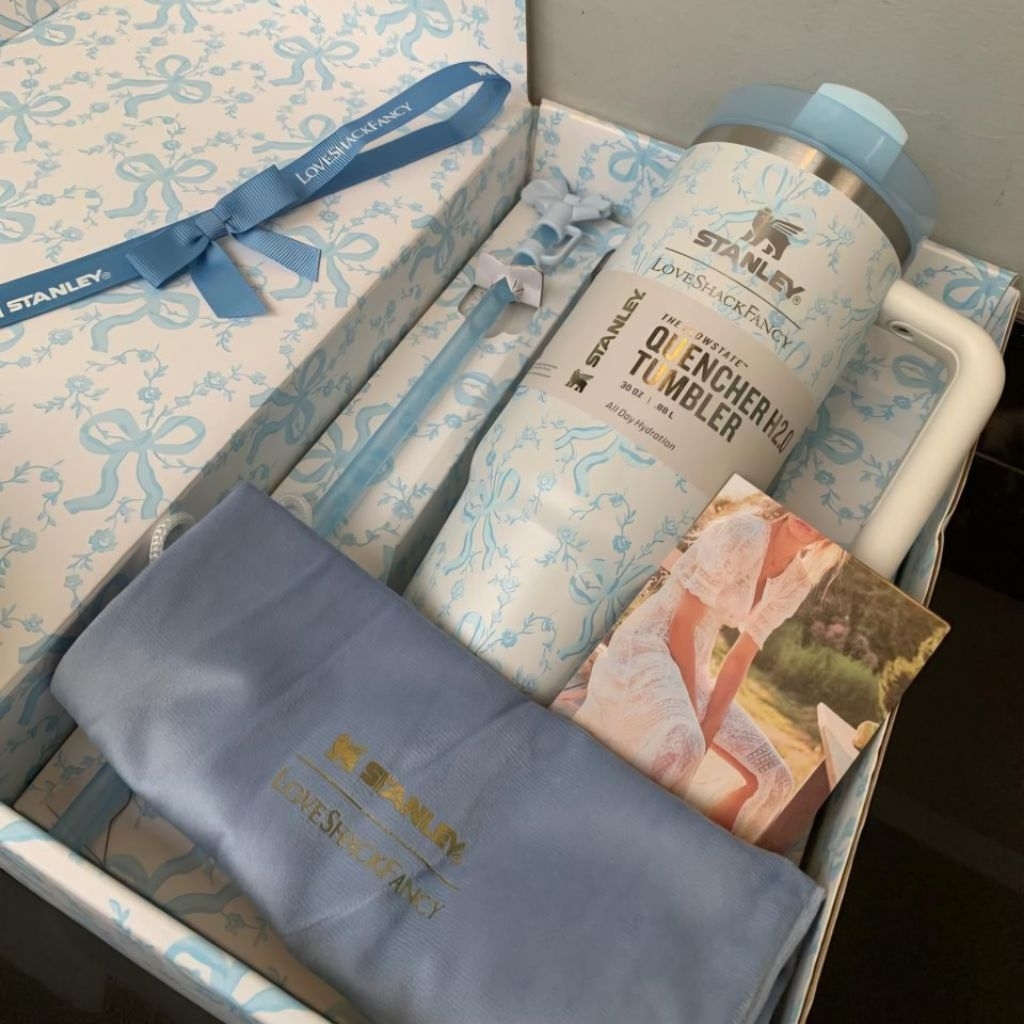 STANLEY RIBBON 30oz 887ml blue biru tumbler stanley gift ultah ulangtahun mewah luxury hadiah souven