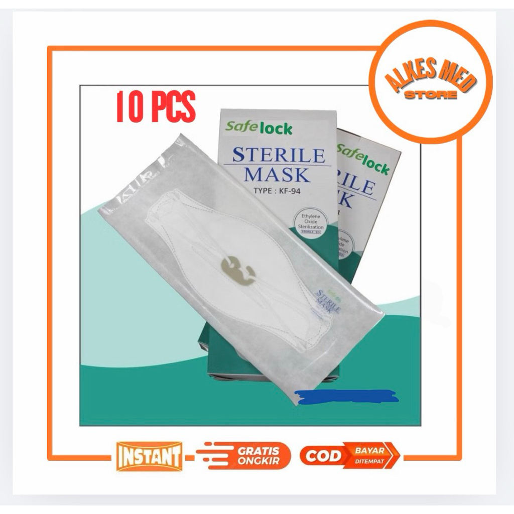 MASKER STERILE KF 94 SAFELOCK STERILE MASK KF-94 10PCS