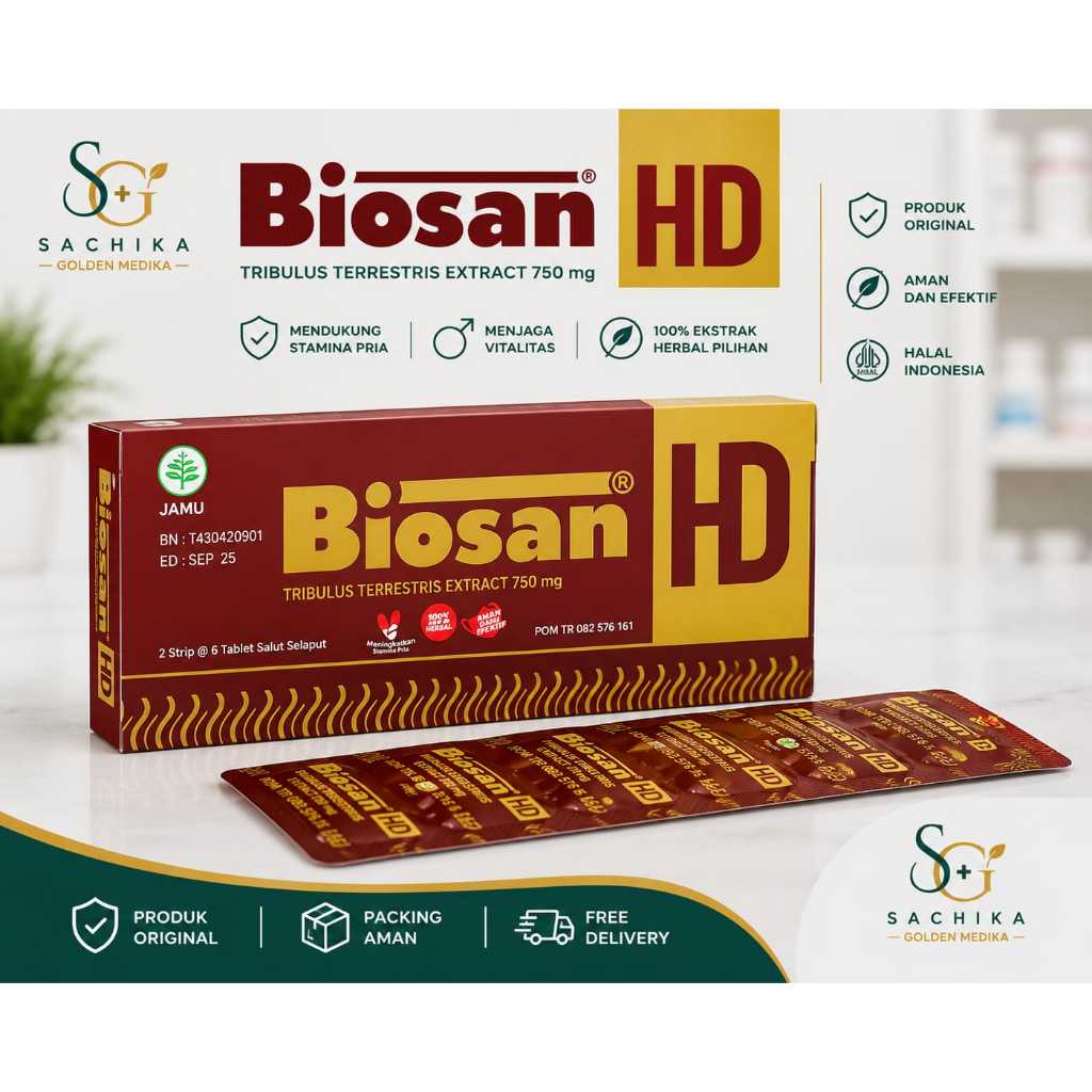 Biosan HD Box Isi 12 Tablet Herbal Tribulus Terrestris