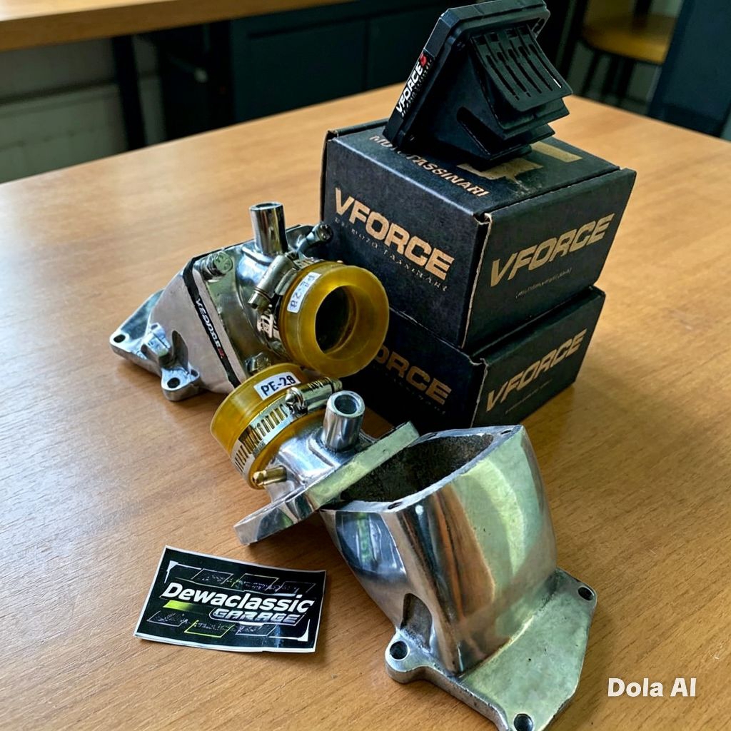 intake manifol manipol Suzuki RC Tornado Cristal plus Membran Vforce4 Untuk Suzuki RC Tornado Crista