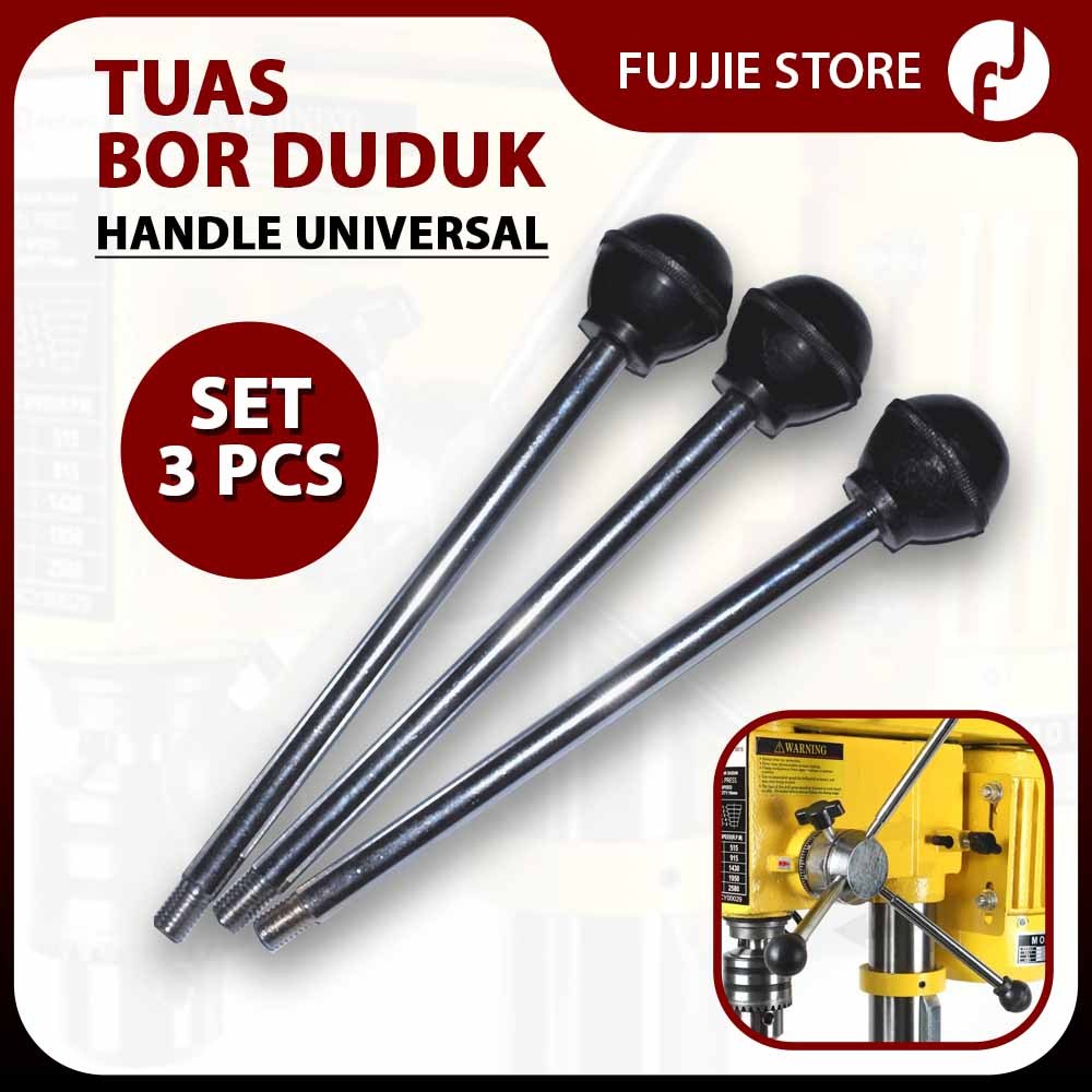 Handle Bor / Tuas Bor / Gagang Bor Duduk / Handle Mesin Frais ( 1set 3pcs )