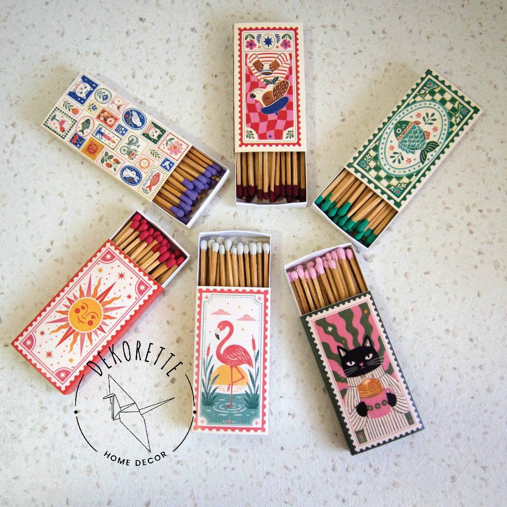 DEKORETTE - (55-106) korek api kayu aesthetic/Woodenstick/korek api panjang box