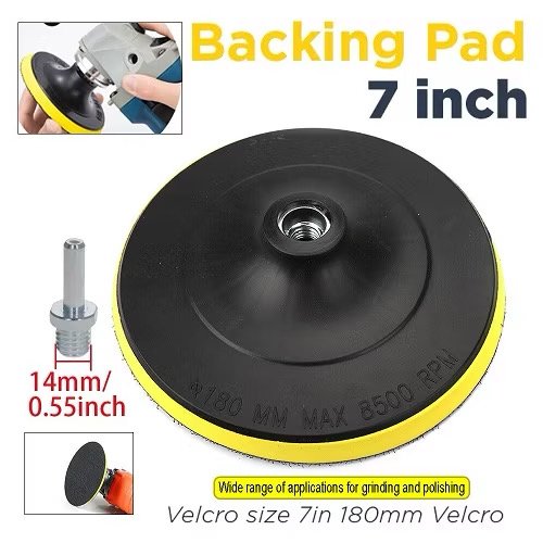 Tatakan Pad Amplas Mesin Poles 7 Inch Benz Werkz Backing Pad 7" 180mm Drat M14