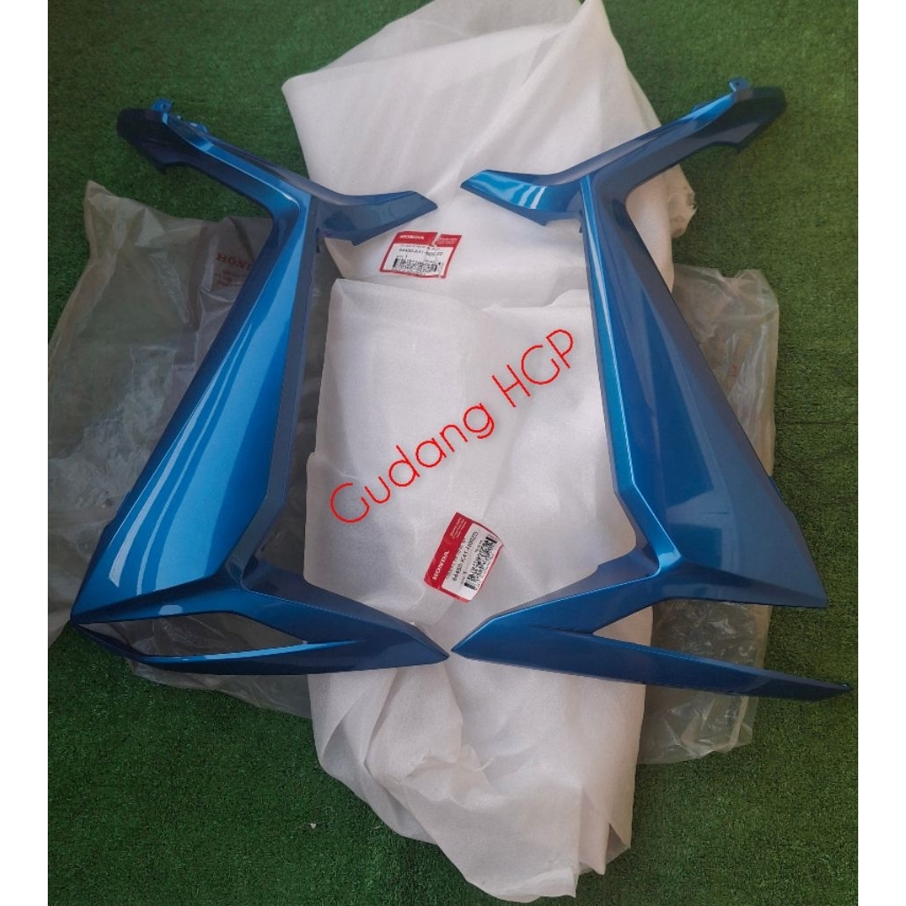Cover L & R Front Set VD BL MT Blue Cover Depan Kiri Kanan Biru Metalik Supra X 125 F1 New 2014 - Se
