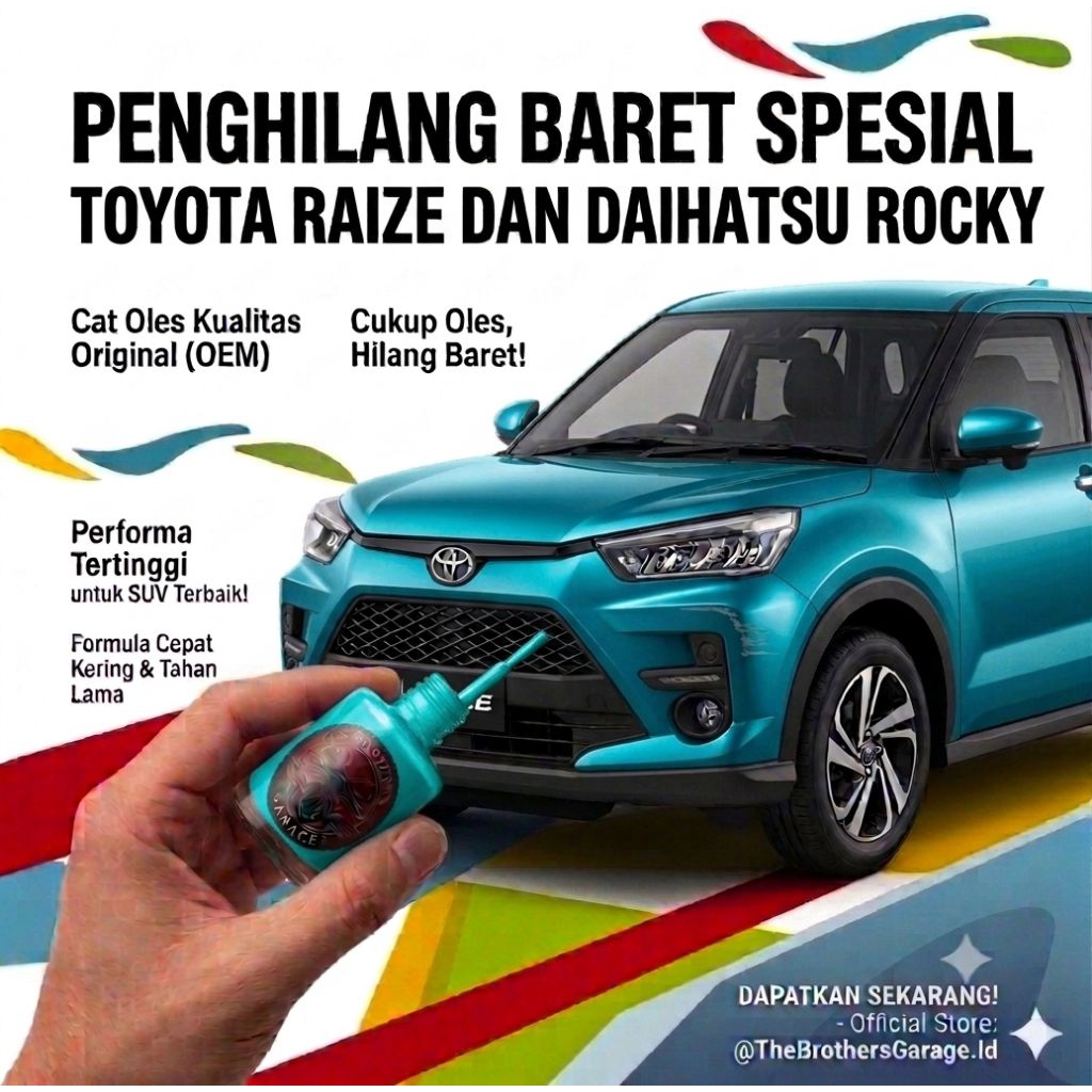 CAT OLES PENGHILANG BARET TOYOTA RAIZE DAN ROCKY
