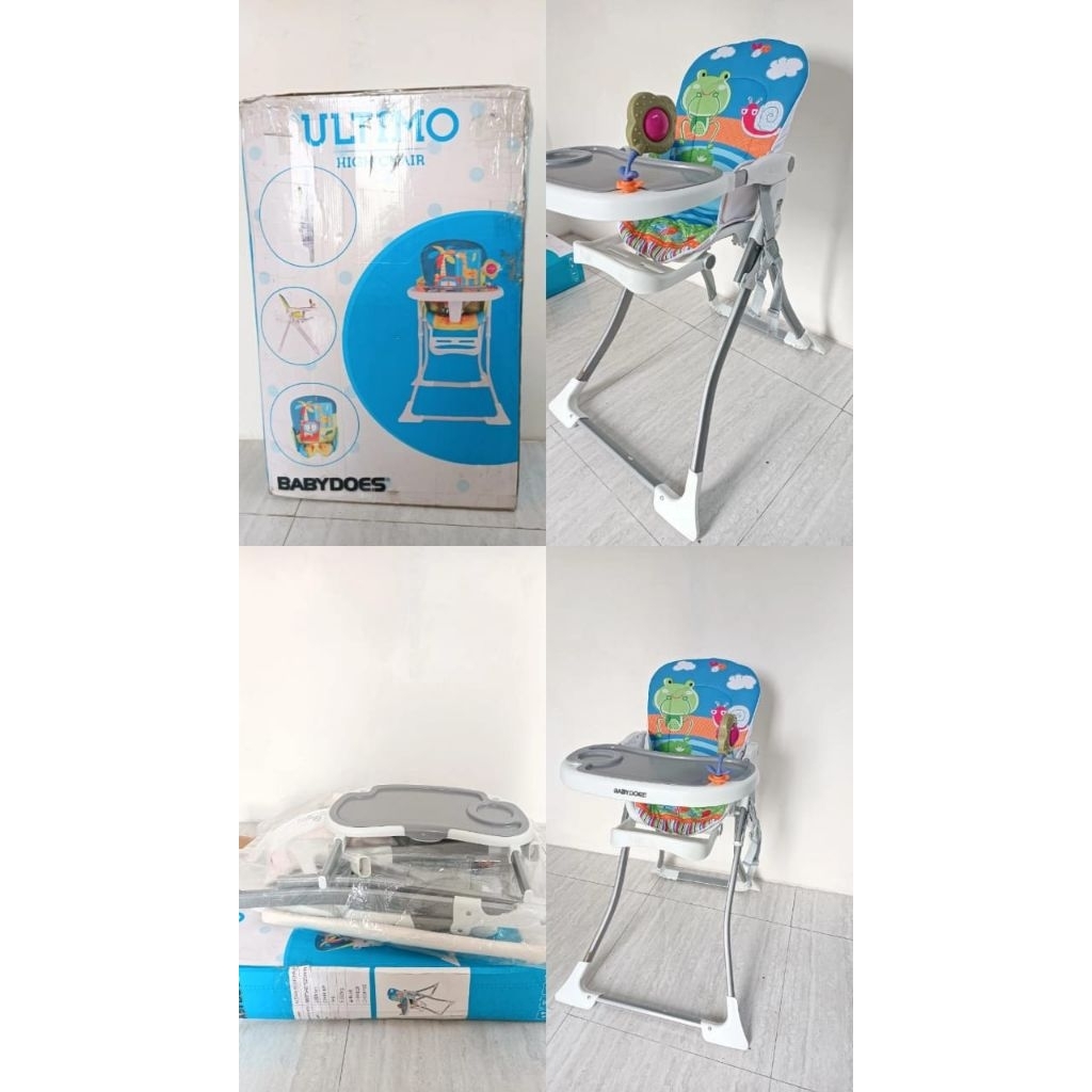 Kursi meja makan anak bayi toddler MPASI Baby Does Ultimos Friends Highs Chair [Preloved]