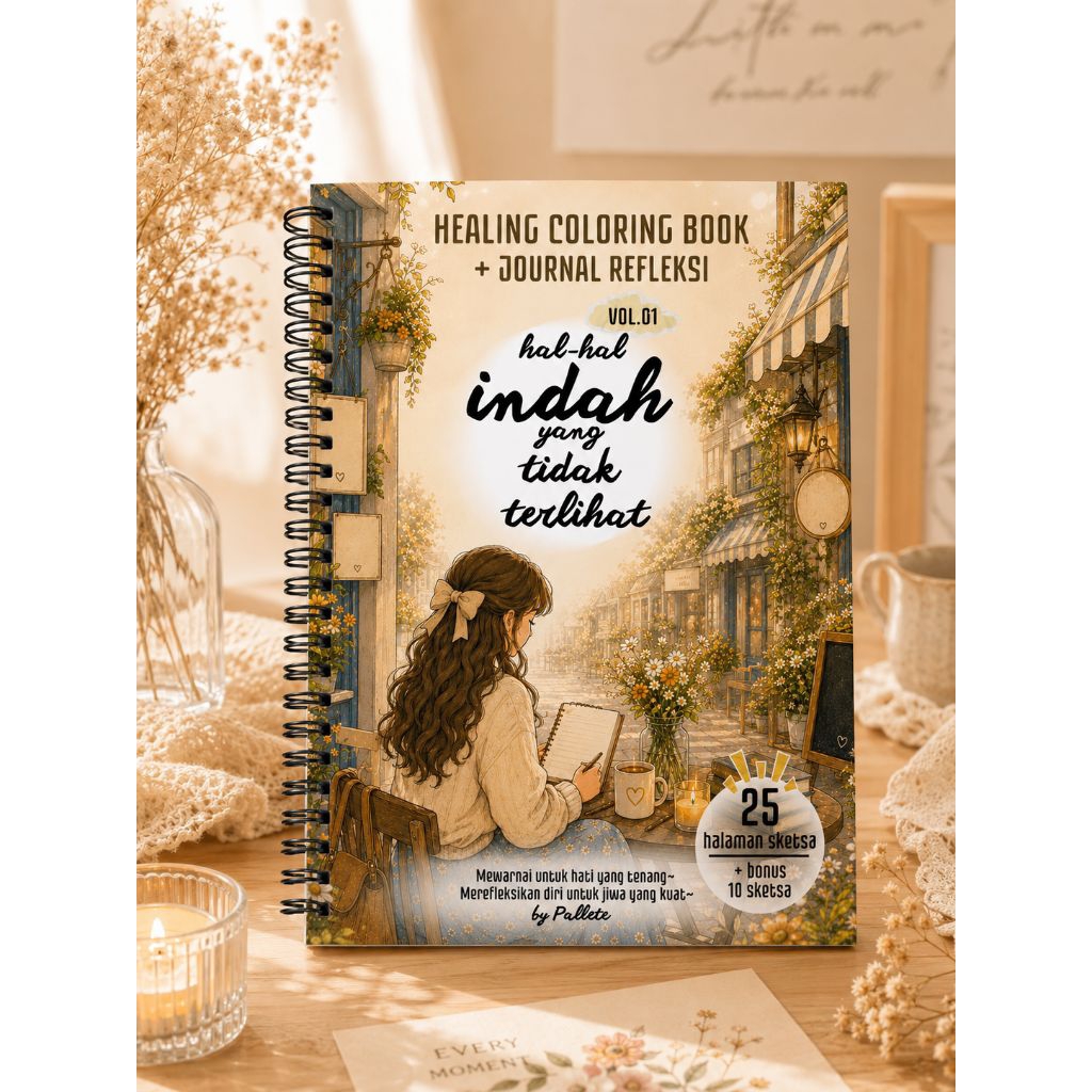 Healing Coloring Book + Journal Refleksi Dewasa