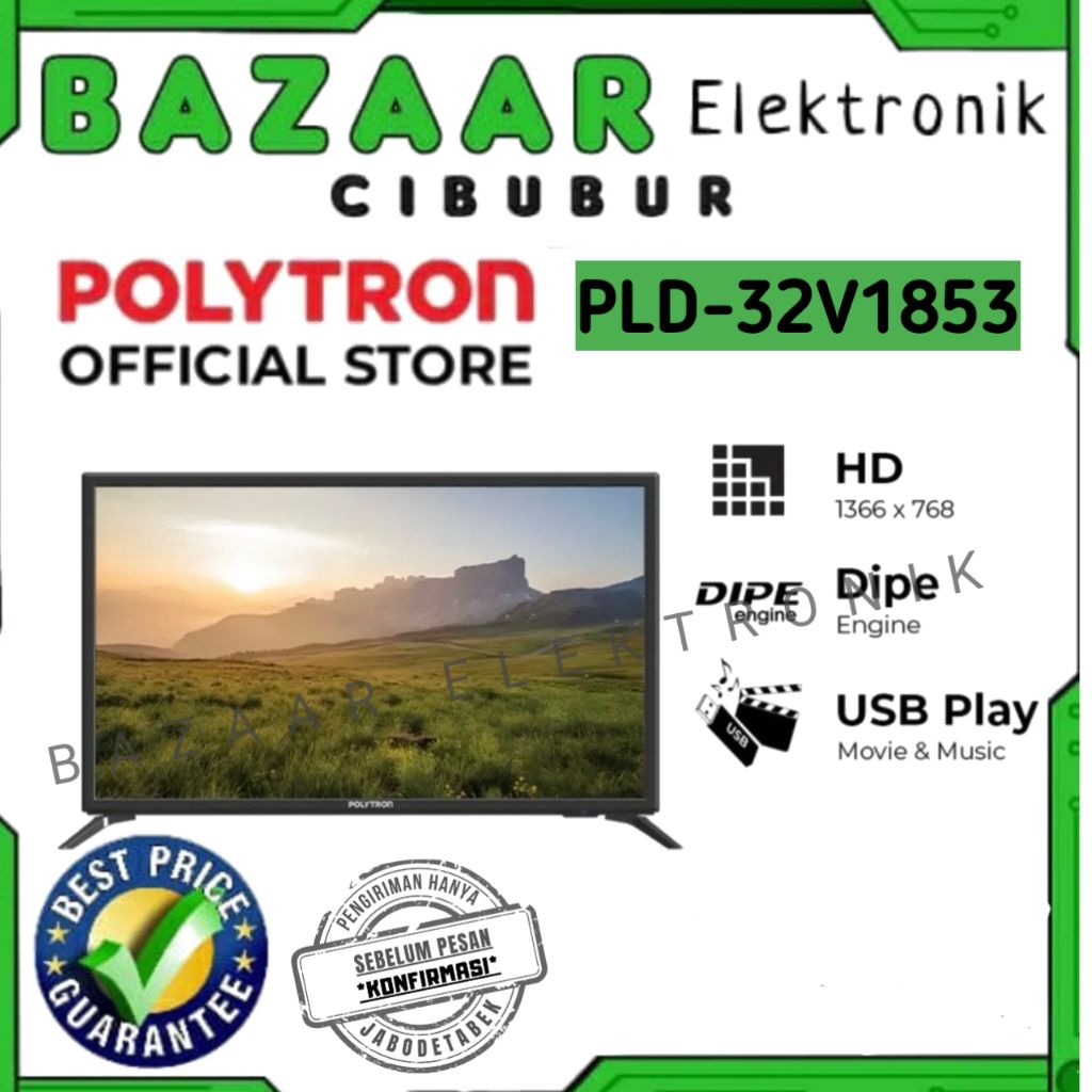 LED TV POLYTRON DIGITAL 32/24 INCH PLD32V1853 / PLD-32V1853 PLD24V1853 / PLD-24V1853 / PLD 24V1853 +