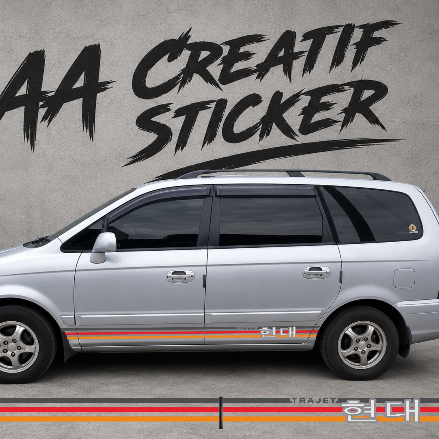 STICKER CUTTING MOBIL HYUNDAI TRAJET MINIMALIS