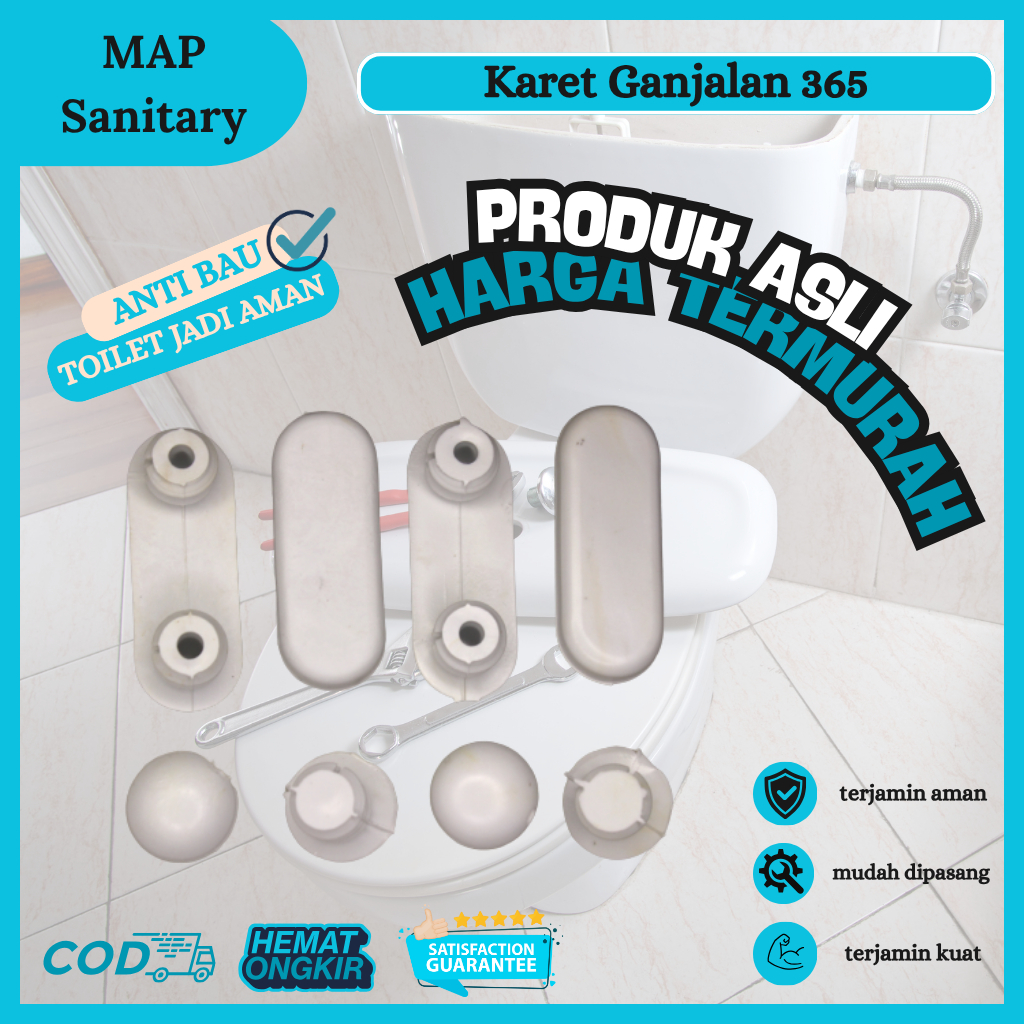 Karet ganjalan original TOTO  penahan tutup kloset ukuran panjang 4cm tipe TC364 365 // Karet / Ganj