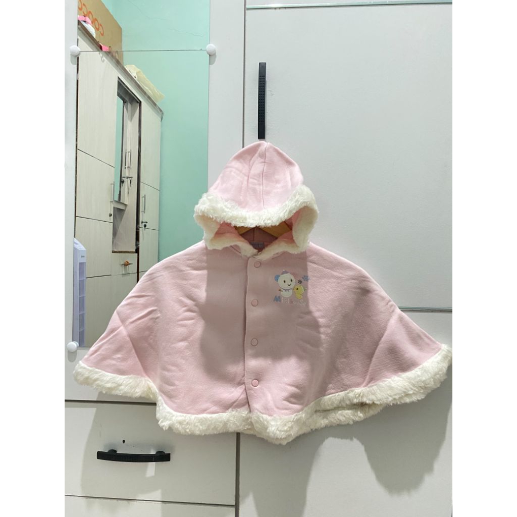 baby cape/jaket anak miki house pink
