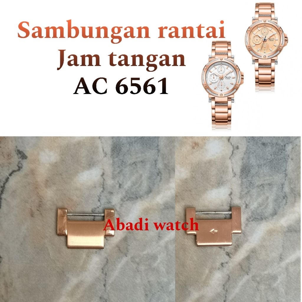 Sambungan Tali Rantai Jam Tangan Alexandre Christie Original AC 6561
