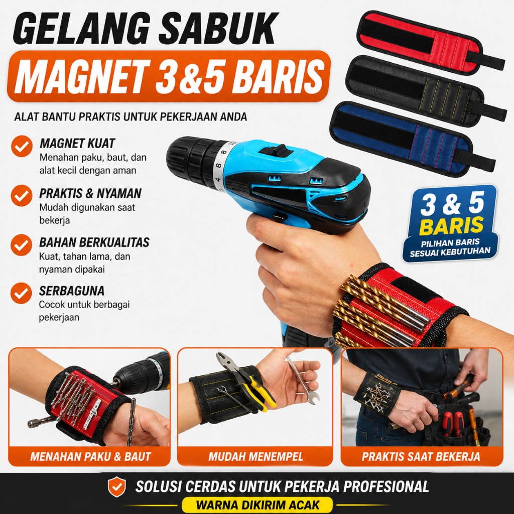 gelang sabuk magnet tukang kontraktor konstruksi