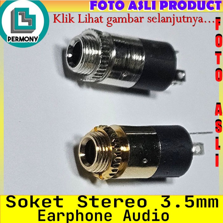 Stereo Audio Headphone 3.5mm Socket Jack Mount Connector PJ-392