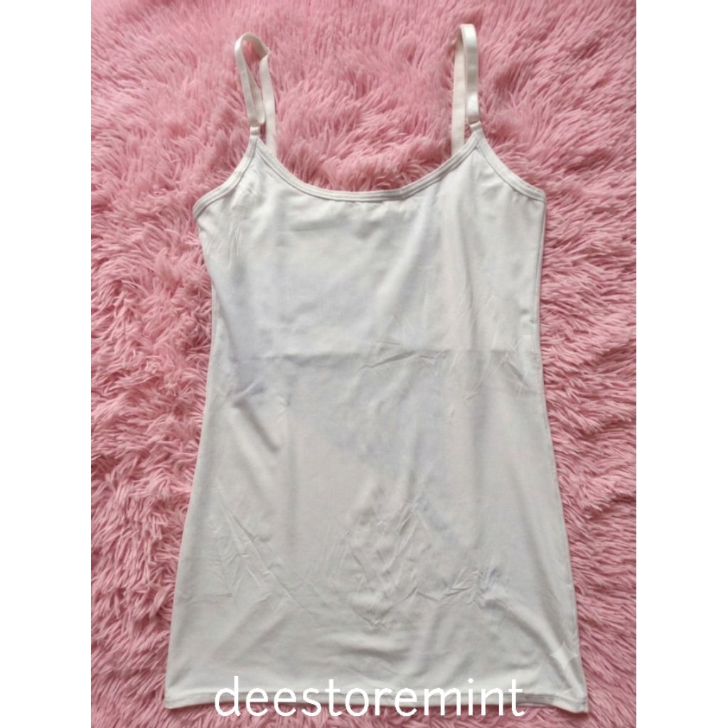 setelan atas tanktop silk tali bra