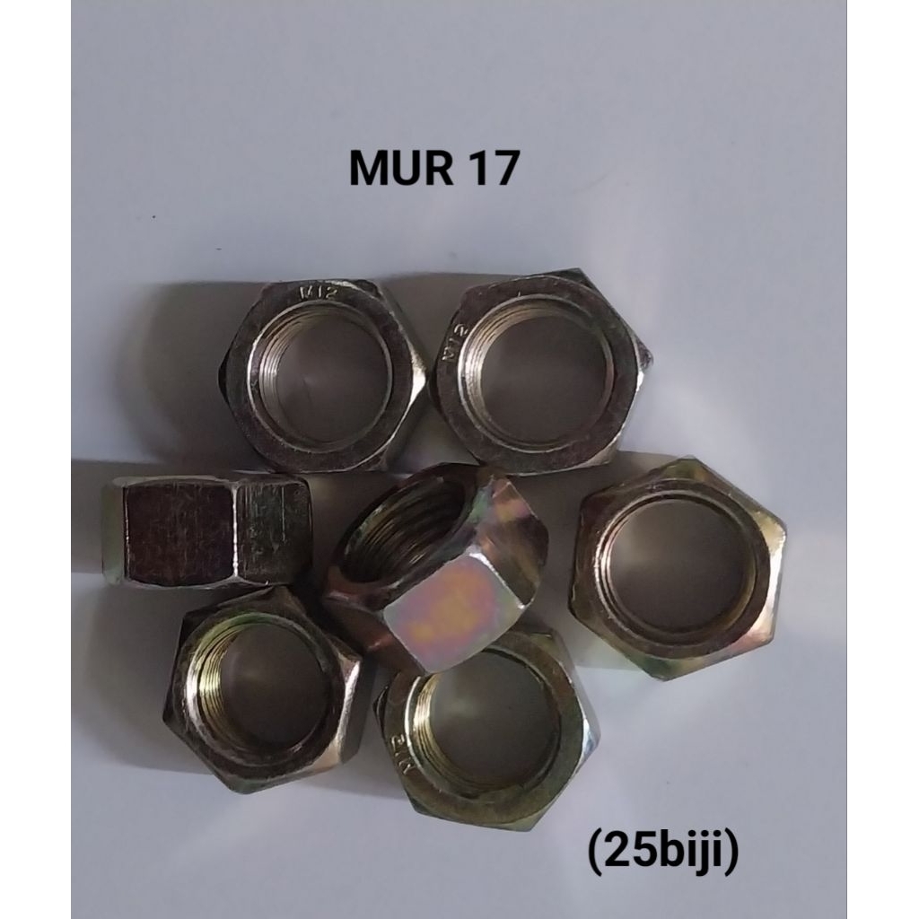 mur 17,mur untuk baut 17(25biji)