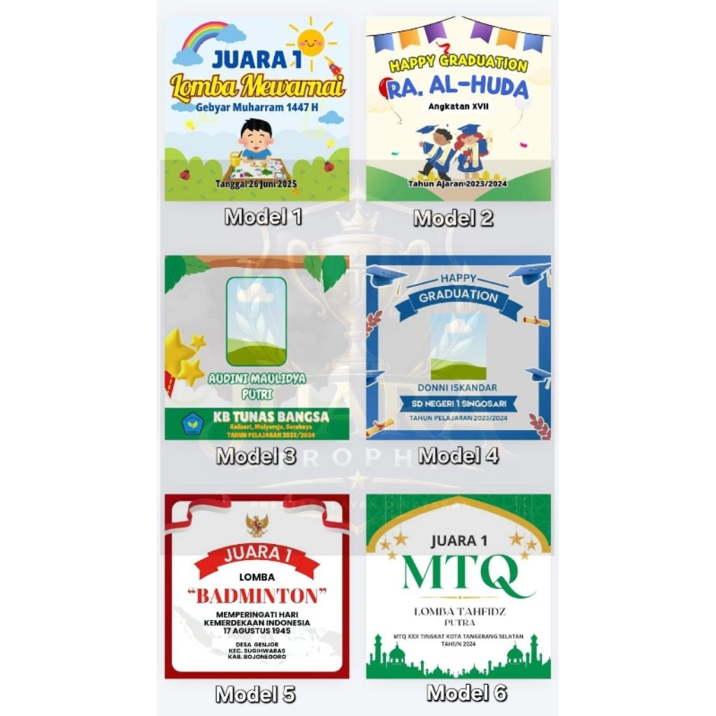 CUSTOM STIKER PIALA