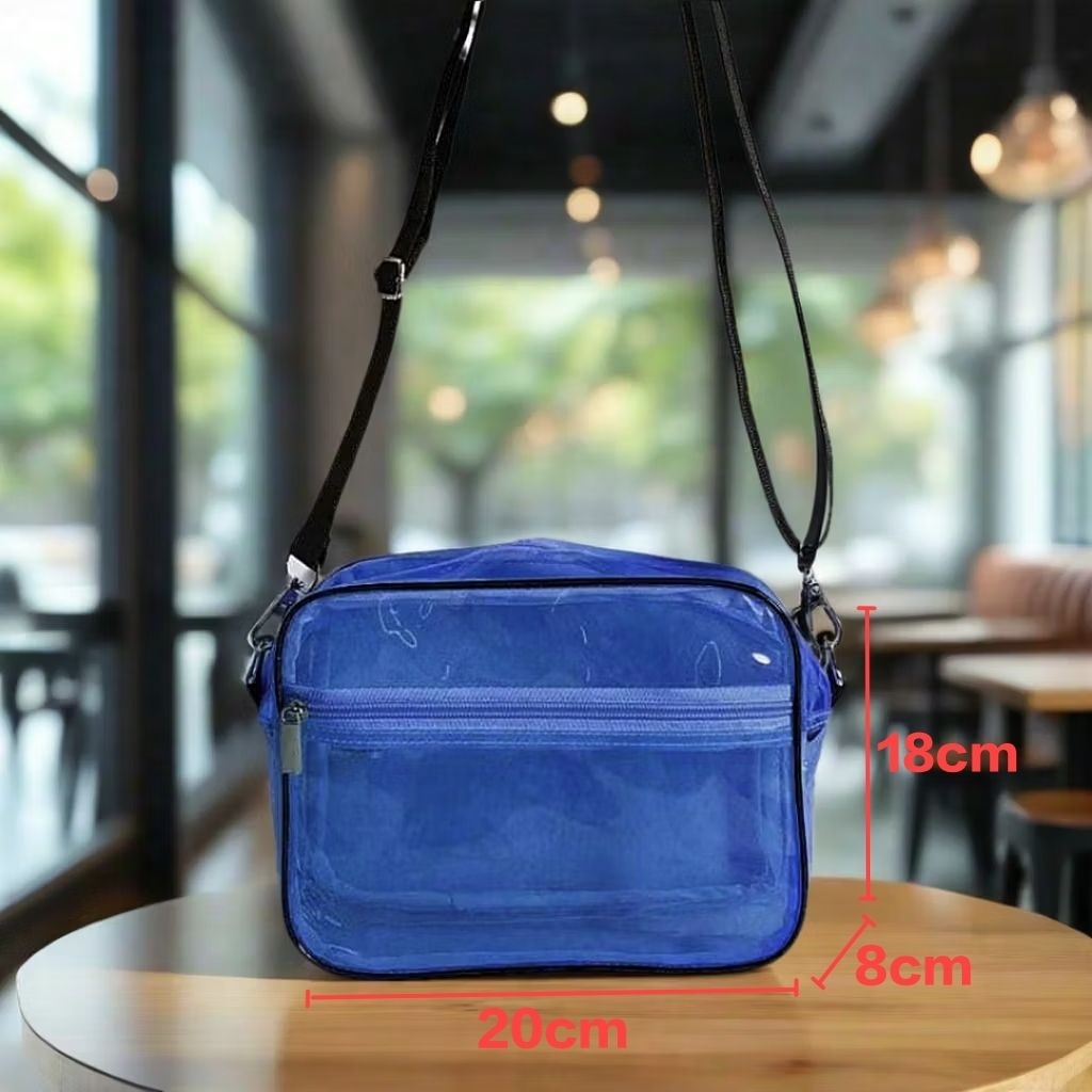 SLINGBAG TAS SELEMPANG PVC TRANSPARAN