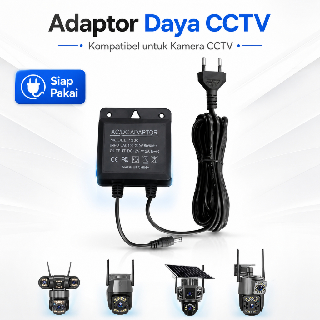 CCTV V380 Kabel listrik outdoor, kabel listrik perpanjangan