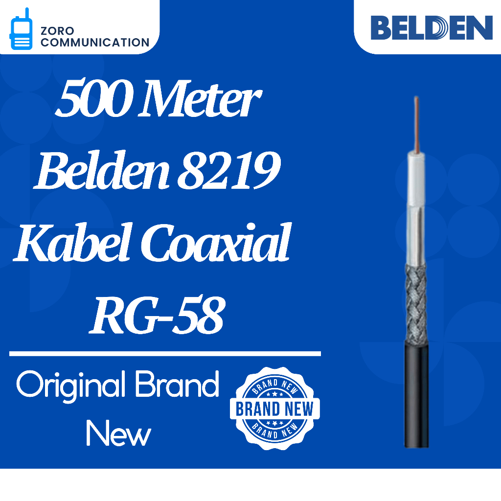 (500 Meter) Belden 8219 USA – Kabel Coaxial RG-58 RG58 Original Kabel Koaksial RG 58