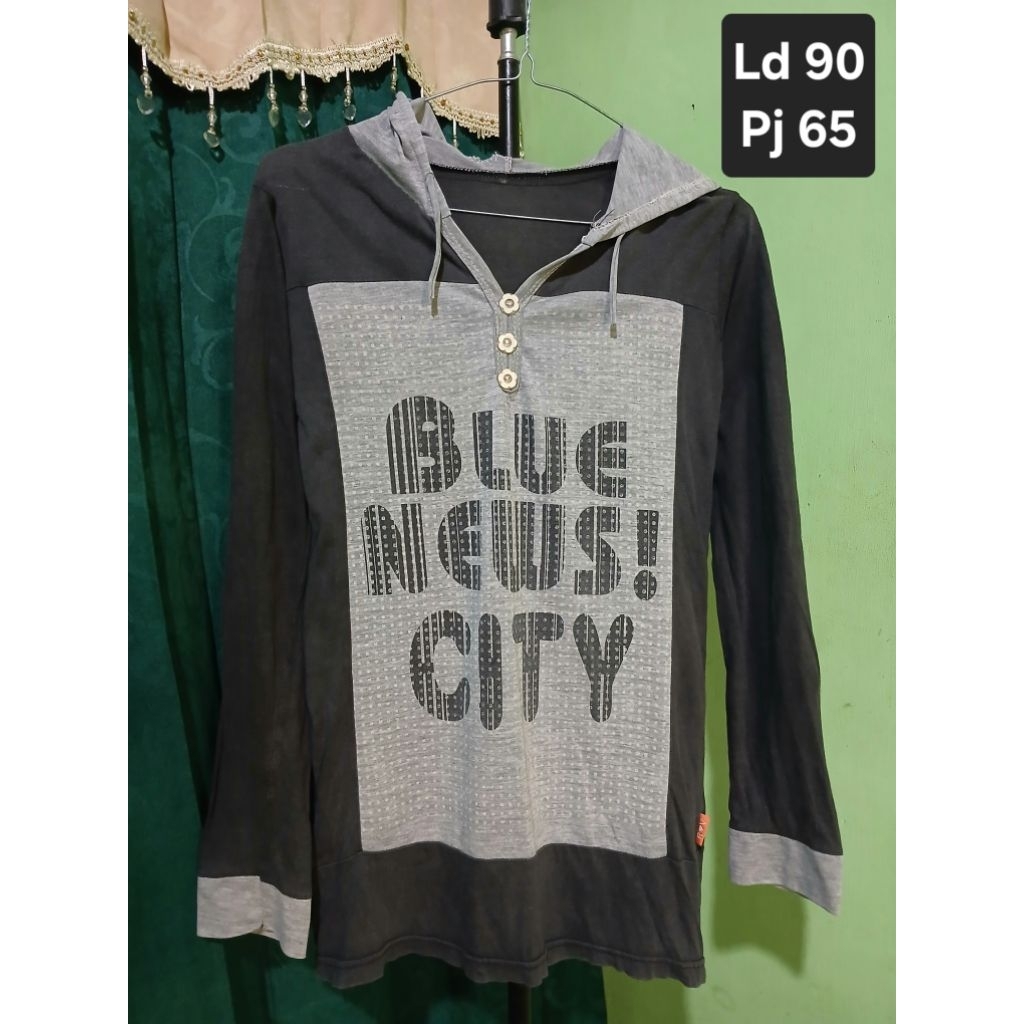 Kaos Hoodie Wanita Lengan Panjang