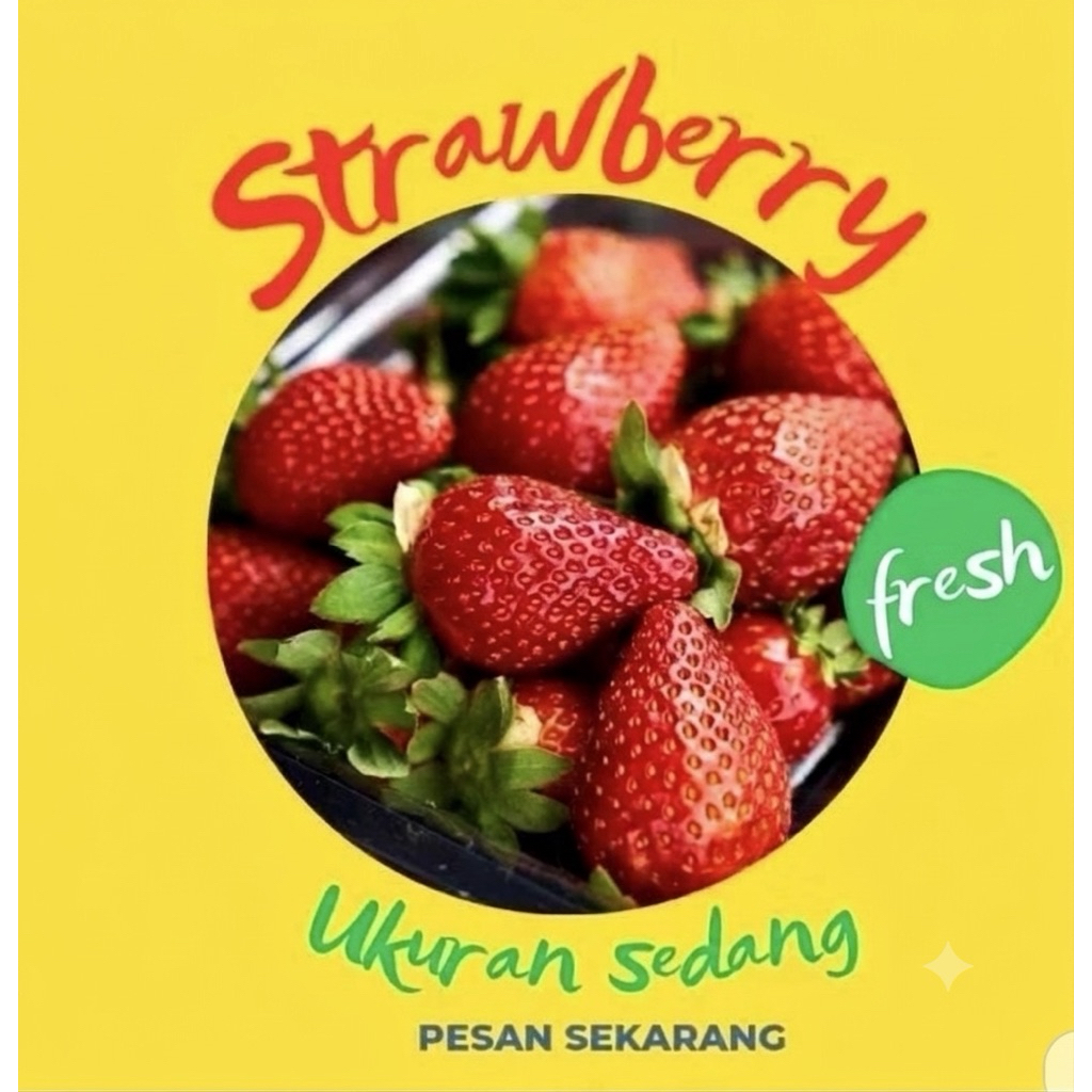 stroberi fresh ukuran AB -/+ 350 gr