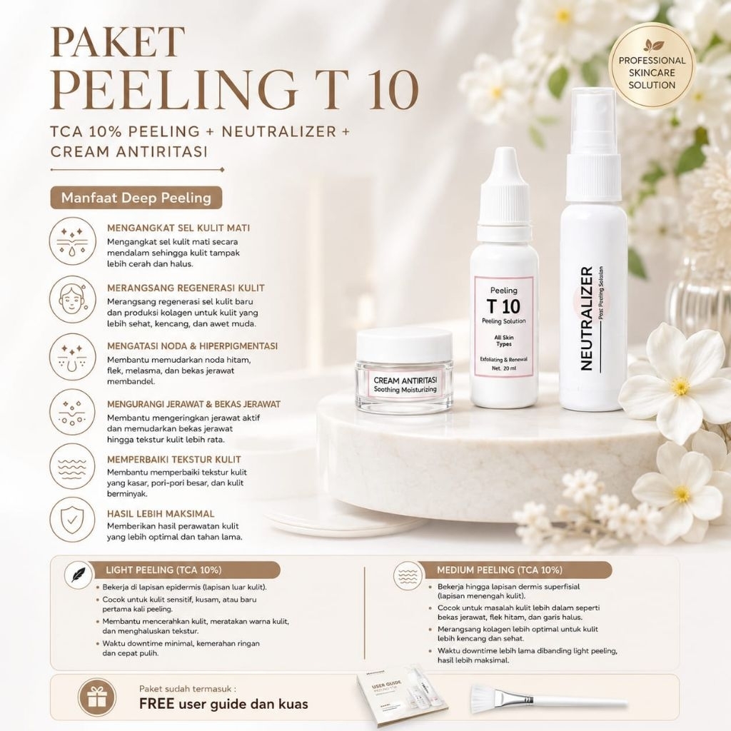 (WAJAH) PAKET PEELING PENGELUPASAN untuk Area Sensitif - Wajah - Bibir - Lipatan - Badan / Penghilan